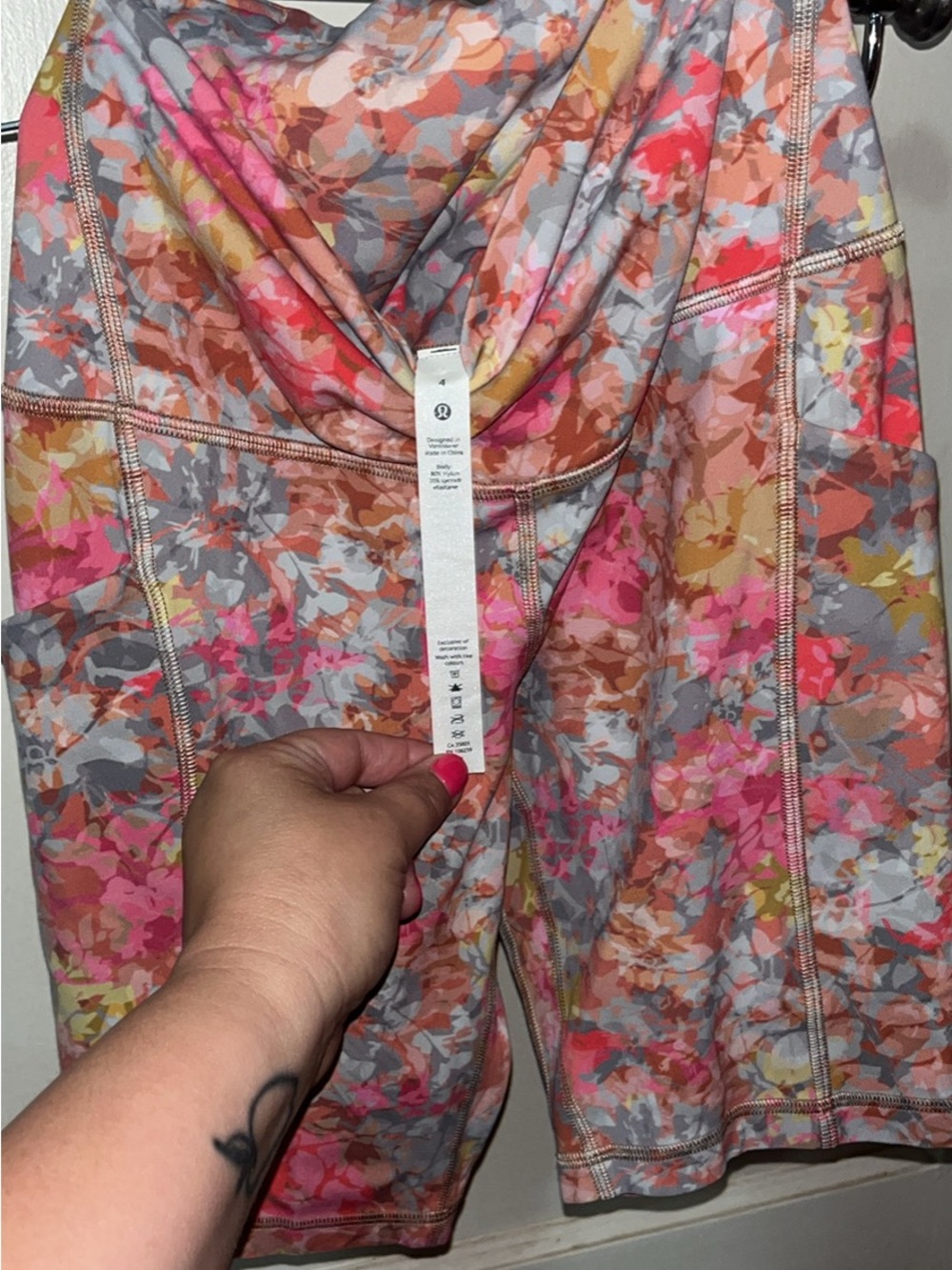 lululemon athletica Multicolor Floral Bike Shorts